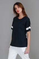 3rd Story The Label - Roselyn Band Tee | Ink - Top - Silvermaple Boutique 