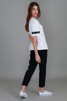 3rd Story The Label - Roselyn Band Tee | White - Top - Silvermaple Boutique 