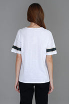 3rd Story The Label - Roselyn Band Tee | White - Top - Silvermaple Boutique 