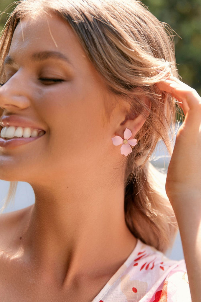 Adorn Little Daisy Stud Earrings | Pink Gold_Silvermaple Boutique