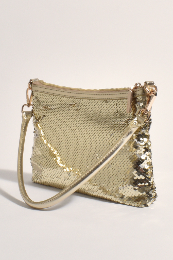Iris Sequin Handbag | Gold - Silvermaple Boutique