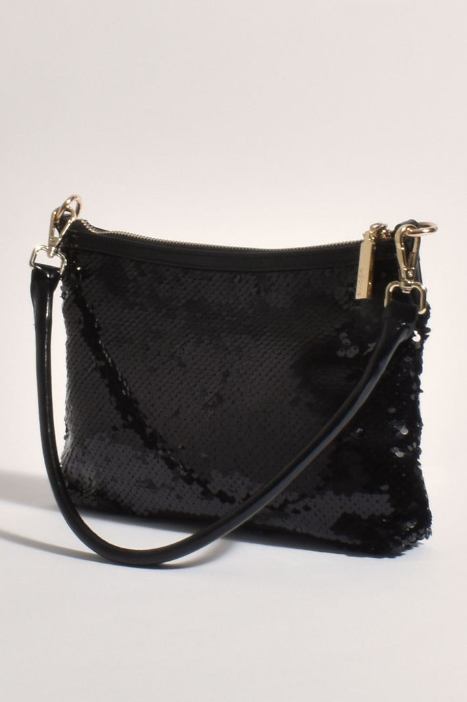 Adorne Iris Sequin Handbag | Black Silvermaple_Boutique