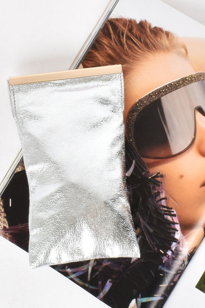 Adorne Macie Metallic Sunglass Case | Silvermaple Boutique