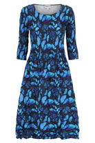 Alquema - Alquema 3/4 Sleeve Smash Pocket Dress | Amazon Blues - Dress - Silvermaple Boutique 