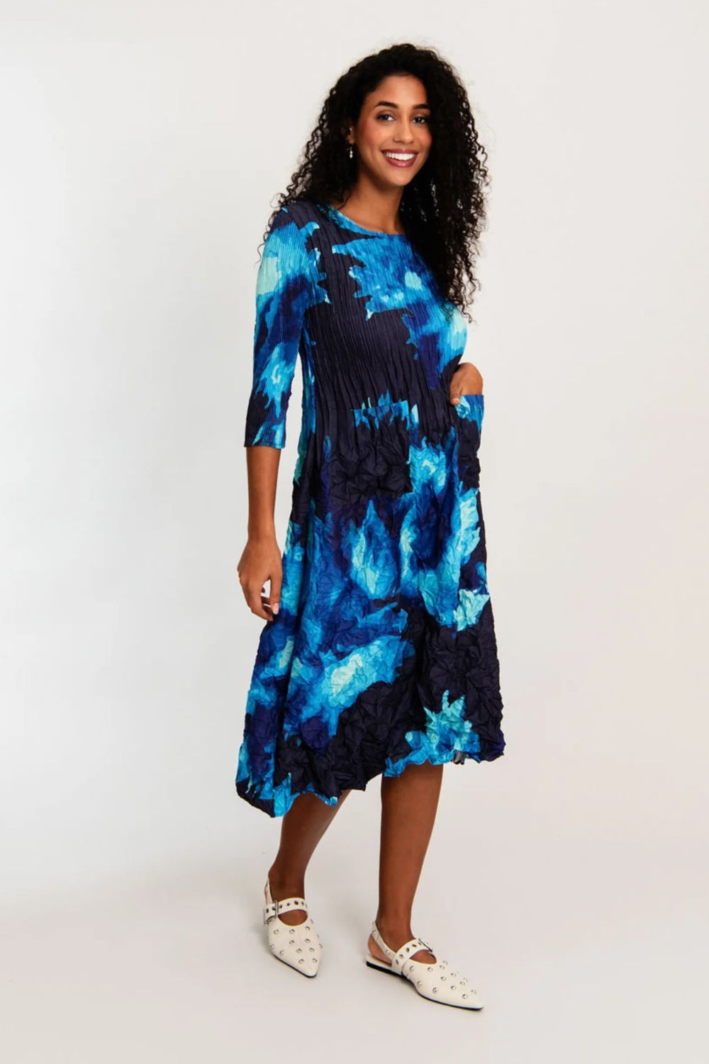 Alquema - Alquema 3/4 Sleeve Smash Pocket Dress | Aquarius -  - Silvermaple Boutique 