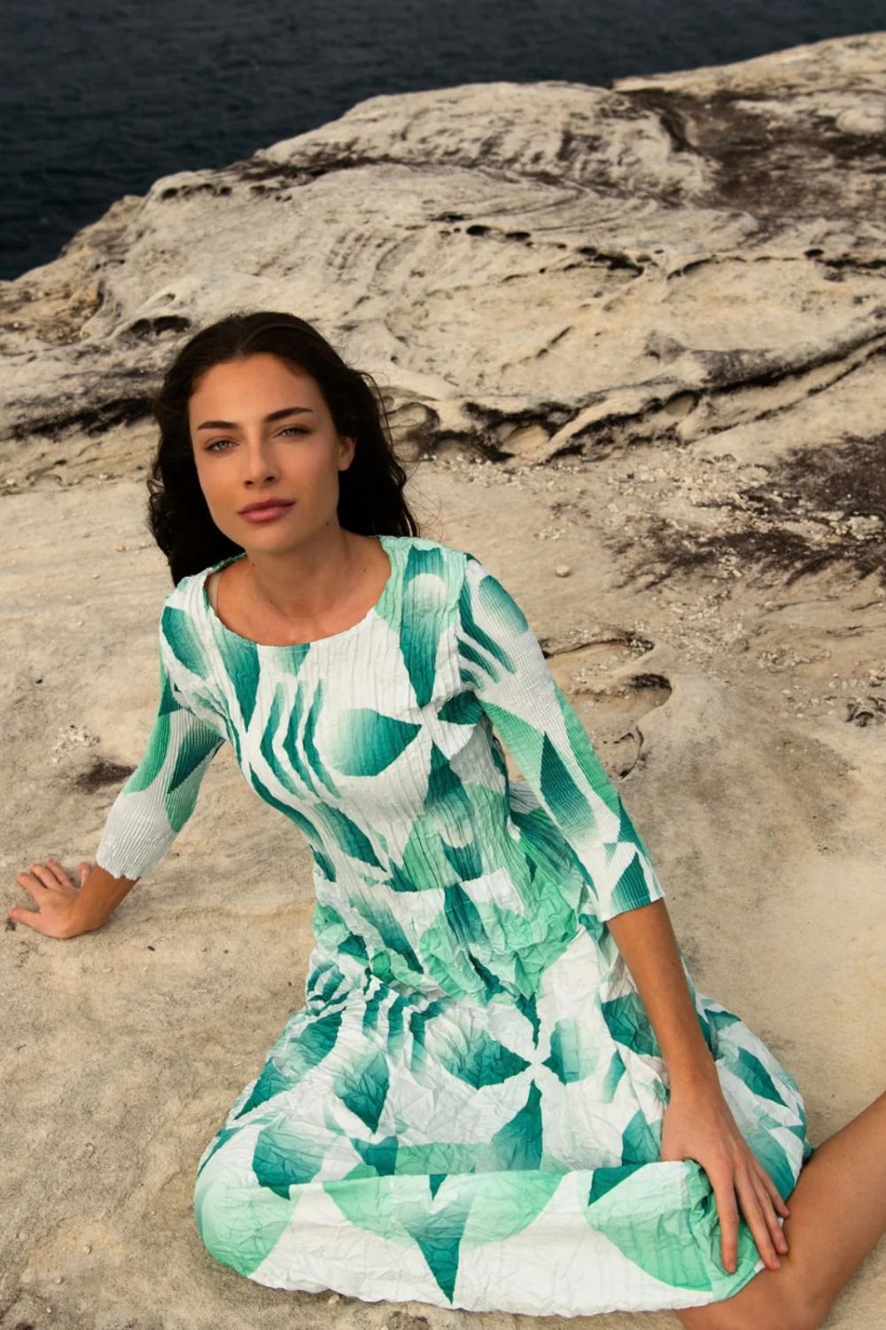 Alquema - Alquema 3/4 Sleeve Smash Pocket Dress | Gatsby - Dress - Silvermaple Boutique 