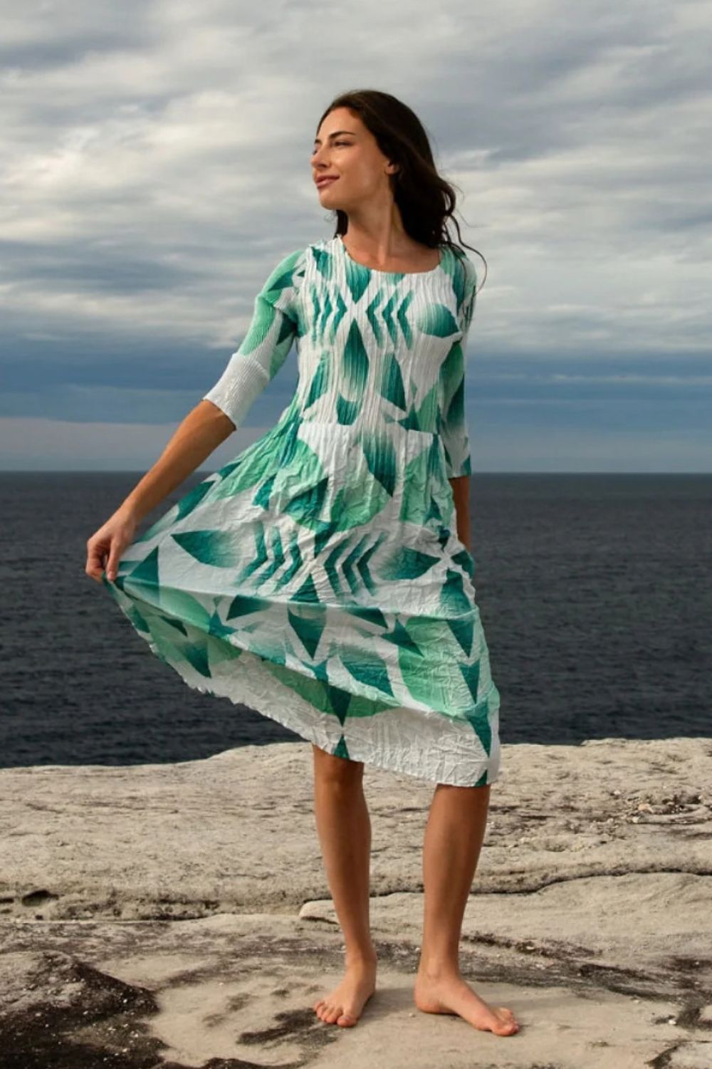 Alquema - Alquema 3/4 Sleeve Smash Pocket Dress | Gatsby - Dress - Silvermaple Boutique 