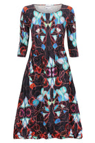 Alquema - Alquema 3/4 Sleeve Smash Pocket Dress | Kaleidoscope - Dress - Silvermaple Boutique 