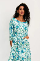 Alquema - Alquema 3/4 Sleeve Smash Pocket Dress | Seaglass -  - Silvermaple Boutique 