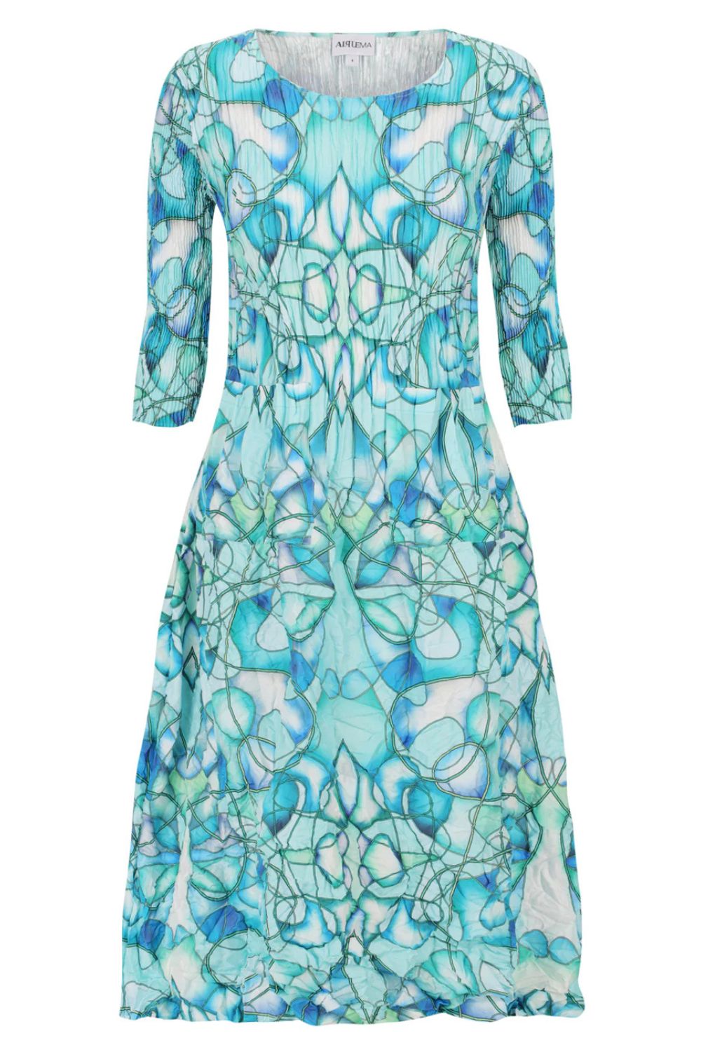 Alquema - Alquema 3/4 Sleeve Smash Pocket Dress | Seaglass -  - Silvermaple Boutique 