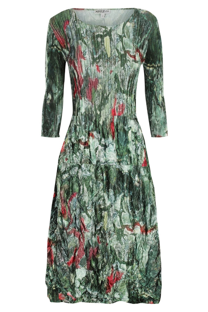 Alquema 3/4 Sleeve Smash Pocket Dress | Forest Delta_Silvermaple Boutique