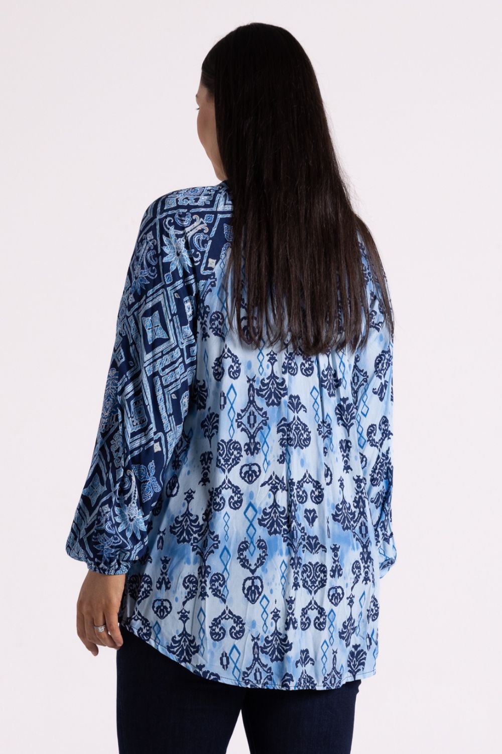Silvermaple Collection - Amalfi Mosaic Shirt | Blue - Shirt - Silvermaple Boutique 