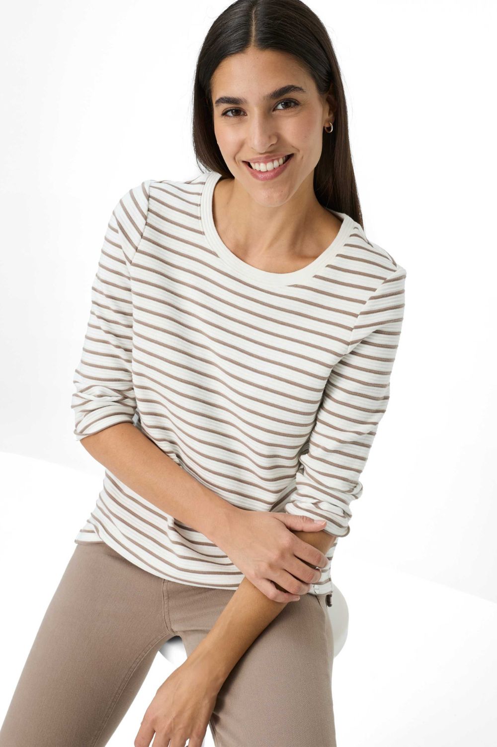 Brax - Brax Bonnie Top | Taupe - Top - Silvermaple Boutique 