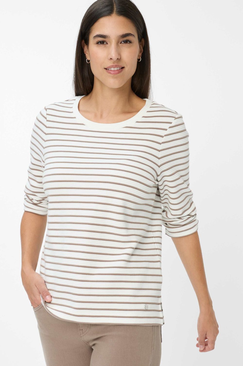 Brax - Brax Bonnie Top | Taupe - Top - Silvermaple Boutique 