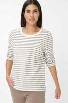 Brax - Brax Bonnie Top | Taupe - Top - Silvermaple Boutique 