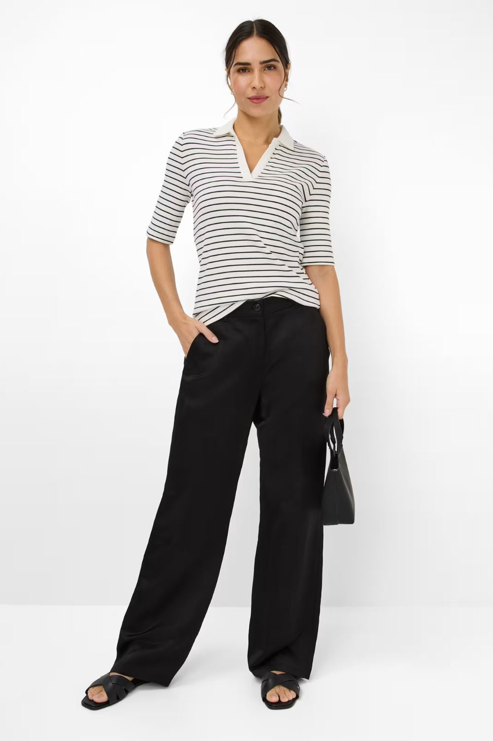 Brax - Cleo Top | Navy Stripe - Top - Silvermaple Boutique 