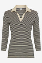 Brax - Brax Cleo Top | Navy Stripe - Top - Silvermaple Boutique 