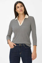 Brax - Brax Cleo Top | Navy Stripe - Top - Silvermaple Boutique 