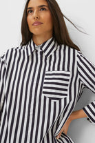Brax - Viki Blouse | Navy Stripe - Blouse - Silvermaple Boutique 