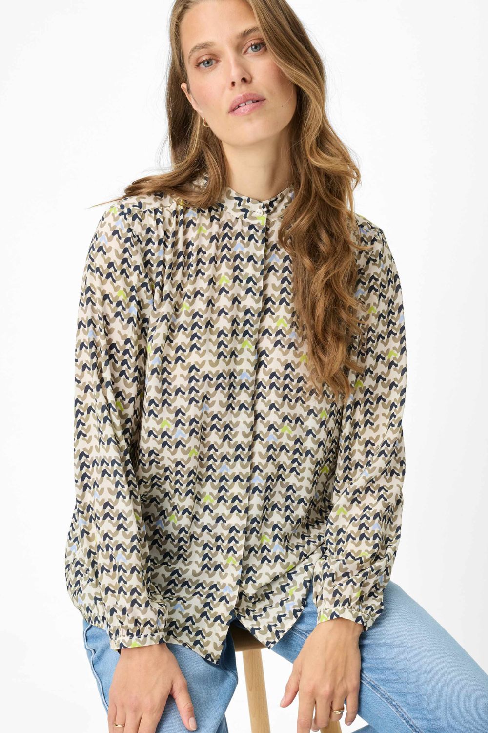 Brax - Brax Vivi Blouse | Faded Khaki - Blouse - Silvermaple Boutique 