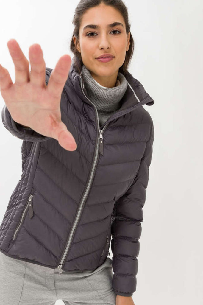 Brax Bern Quilted Jacket | Grey_Silvermaple Boutique