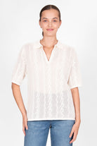 Bridge & Lord - Bridge & Lord Breezy Polo | Cream - Knitwear - Silvermaple Boutique 