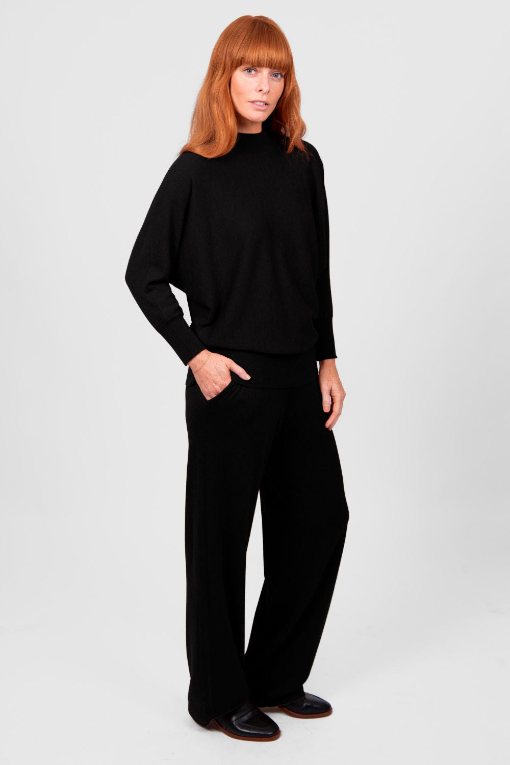 Bridge & Lord - Dolman 3/4 Sleeve Pullover | Black - Pullover - Silvermaple Boutique 