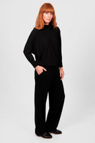 Bridge & Lord - Dolman 3/4 Sleeve Pullover | Black - Pullover - Silvermaple Boutique 