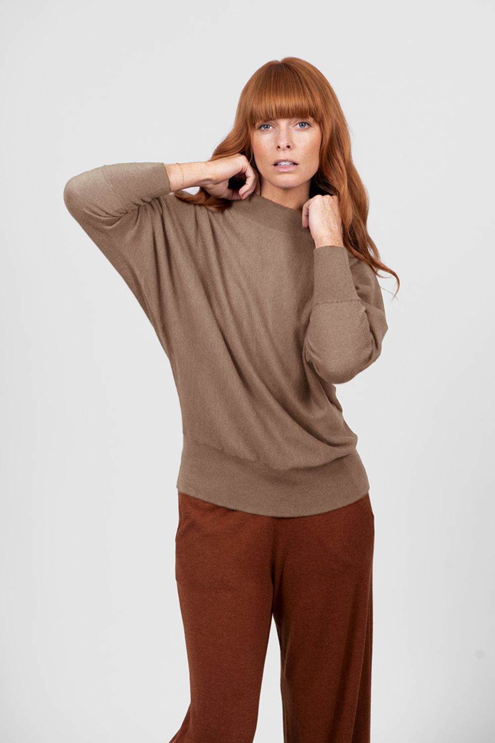 Bridge & Lord - Dolman 3/4 Sleeve Pullover | Cobblestone - Pullover - Silvermaple Boutique 