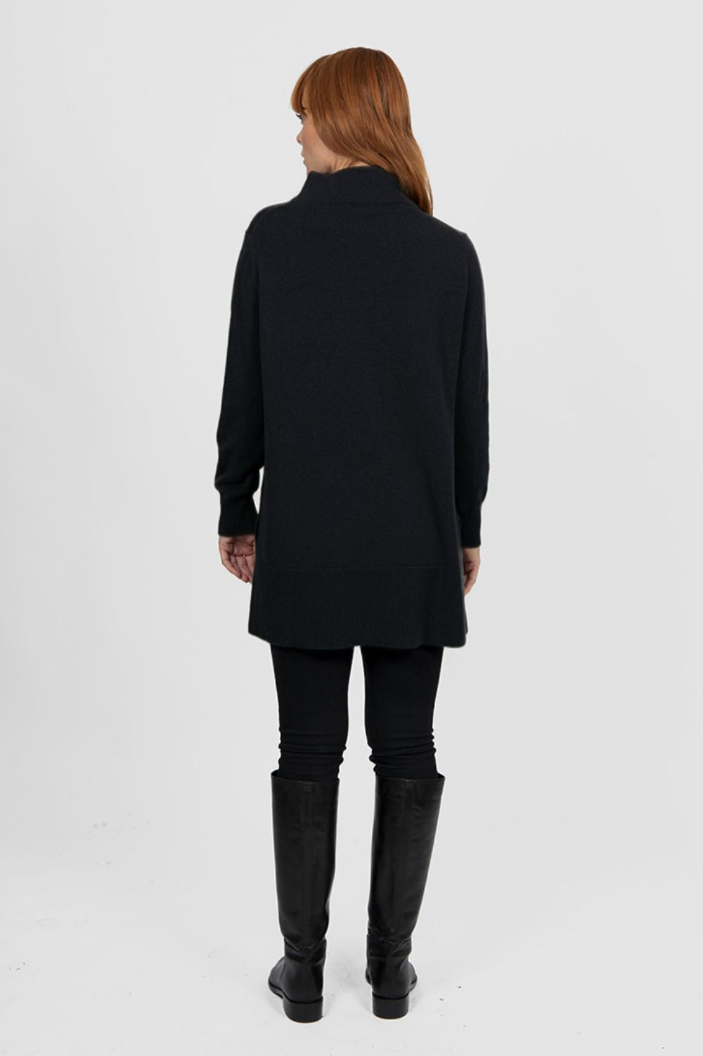 Bridge & Lord - Funnel Neck Tunic | Black - Top - Silvermaple Boutique 