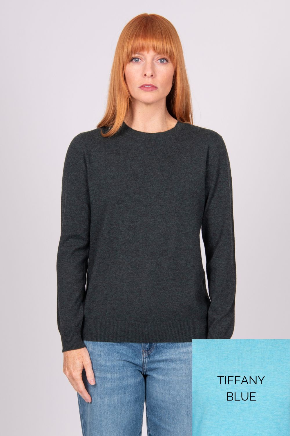 Bridge & Lord - Chloe Essential Crew Neck Pullover | Tiffany Blue - Knitwear - Silvermaple Boutique 