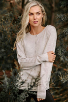 Bridge & Lord - Kate Essential Button To Neck | Sustained Grey - Knitwear - Silvermaple Boutique 