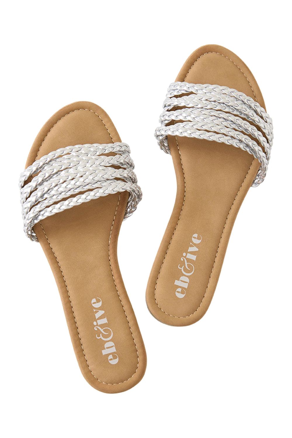 Eb&Ive - Eb&Ive Miramar Plaited Sandal | Silver - Sandals - Silvermaple Boutique 