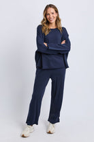 Elm Lifestyle - Gab L/S Sweat | Dark Sapphire - Jumper - Silvermaple Boutique 