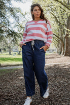 Elm Lifestyle - Greta Slim Leg Denim Pant | Extra Dark Wash - Jeans - Silvermaple Boutique 