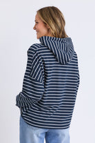 Elm Lifestyle - Rhea Hoodie | Navy/White Stripe - Jumper - Silvermaple Boutique 