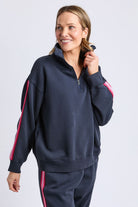 Elm Lifestyle - Lover 1/4 Zip | Navy - Jumper - Silvermaple Boutique 