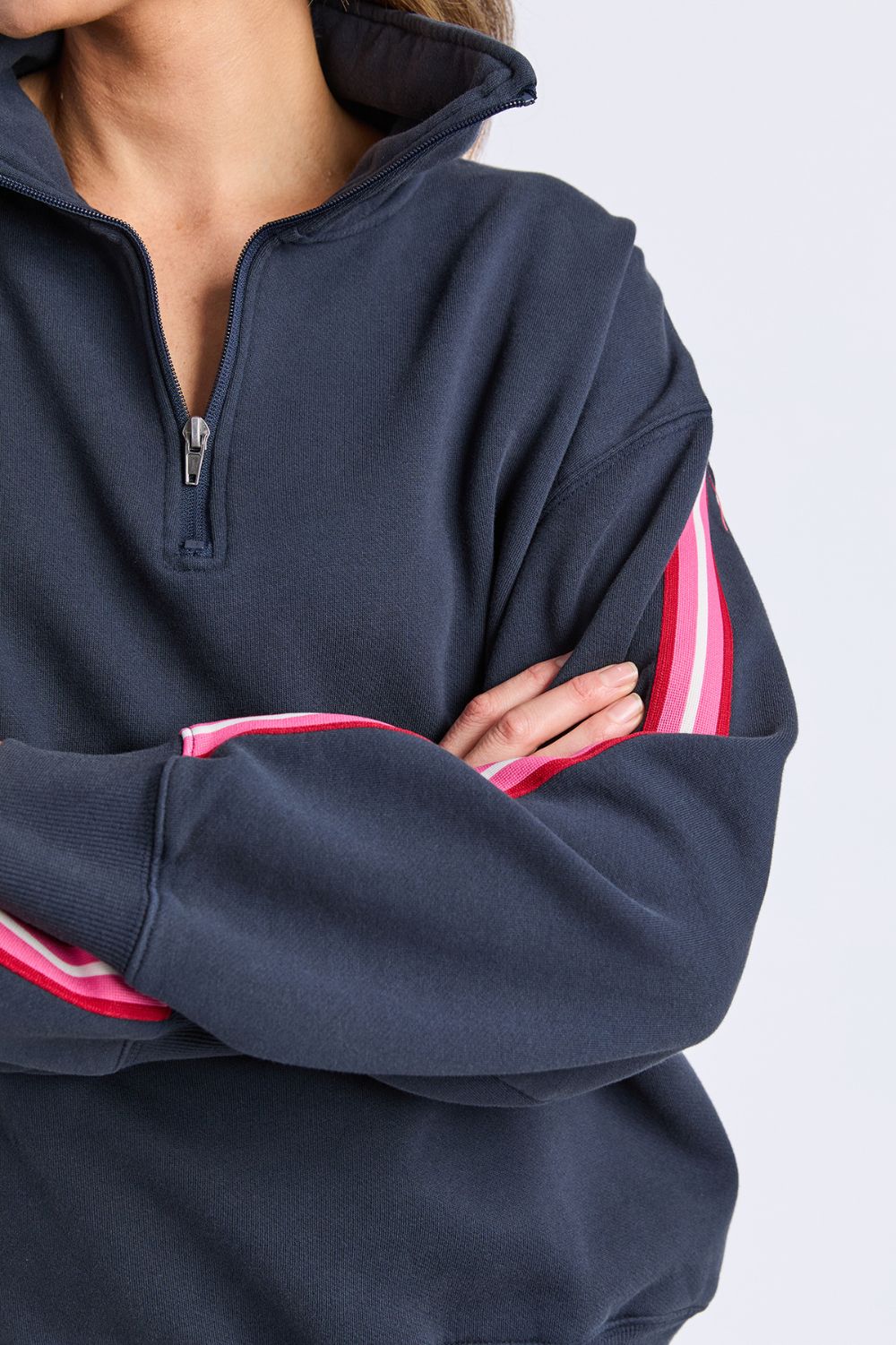 Elm Lifestyle - Lover 1/4 Zip | Navy - Jumper - Silvermaple Boutique 