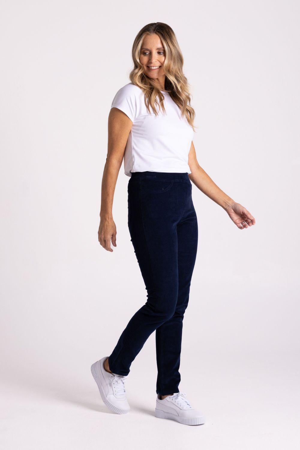 Silvermaple Collection - Eva Cord Pant | Navy - Pants - Silvermaple Boutique 