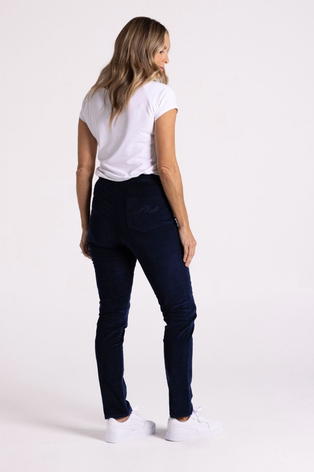 Silvermaple Collection - Eva Cord Pant | Navy - Pants - Silvermaple Boutique 