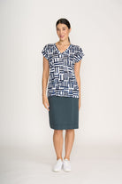 FOIL - FOIL Buttons Up Top | Block & Roll - Top - Silvermaple Boutique 