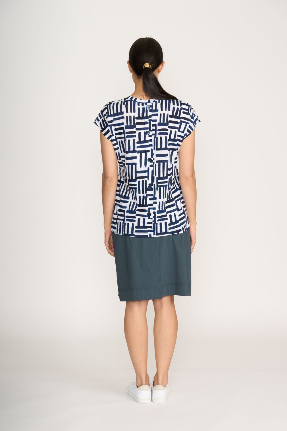 FOIL - FOIL Buttons Up Top | Block & Roll - Top - Silvermaple Boutique 