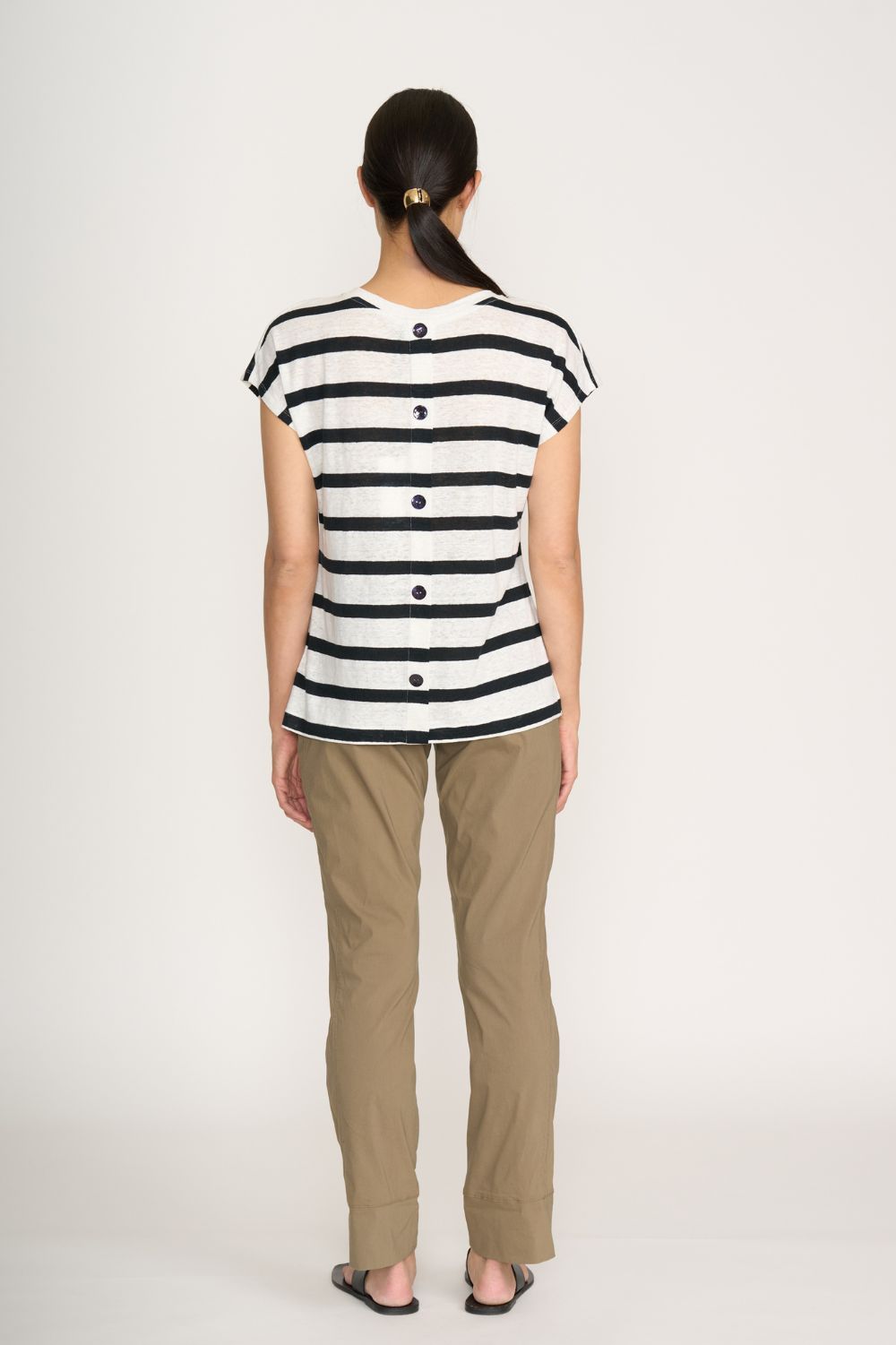 FOIL - FOIL Buttons Up Top | Stripe - Top - Silvermaple Boutique 