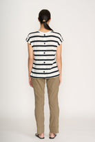 FOIL - FOIL Buttons Up Top | Stripe - Top - Silvermaple Boutique 