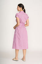 FOIL - FOIL Masterclass Dress | Lipstick Stripe - Dress - Silvermaple Boutique 