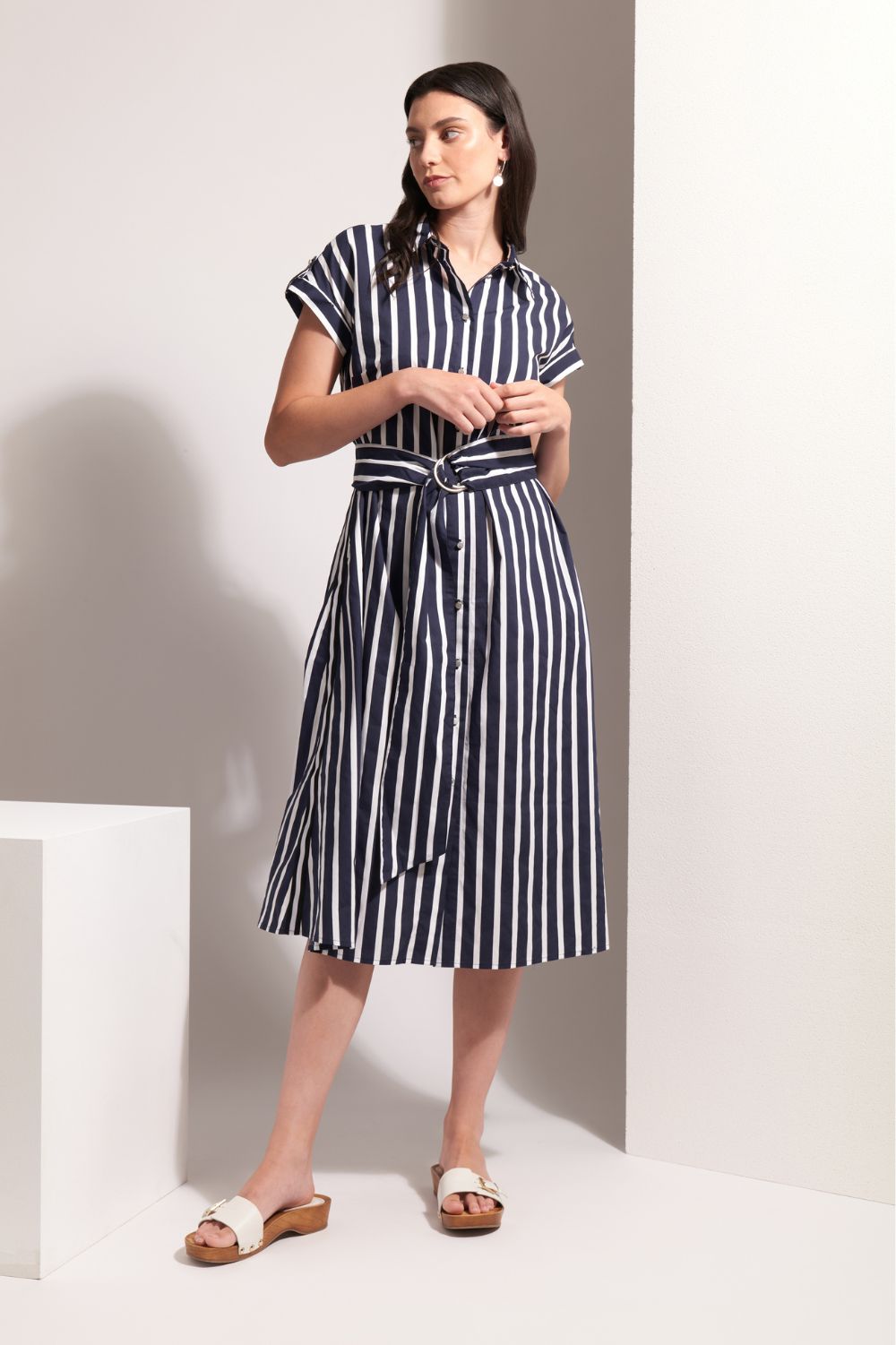 FOIL - FOIL Masterclass Dress | Navy Stripe - Dress - Silvermaple Boutique 