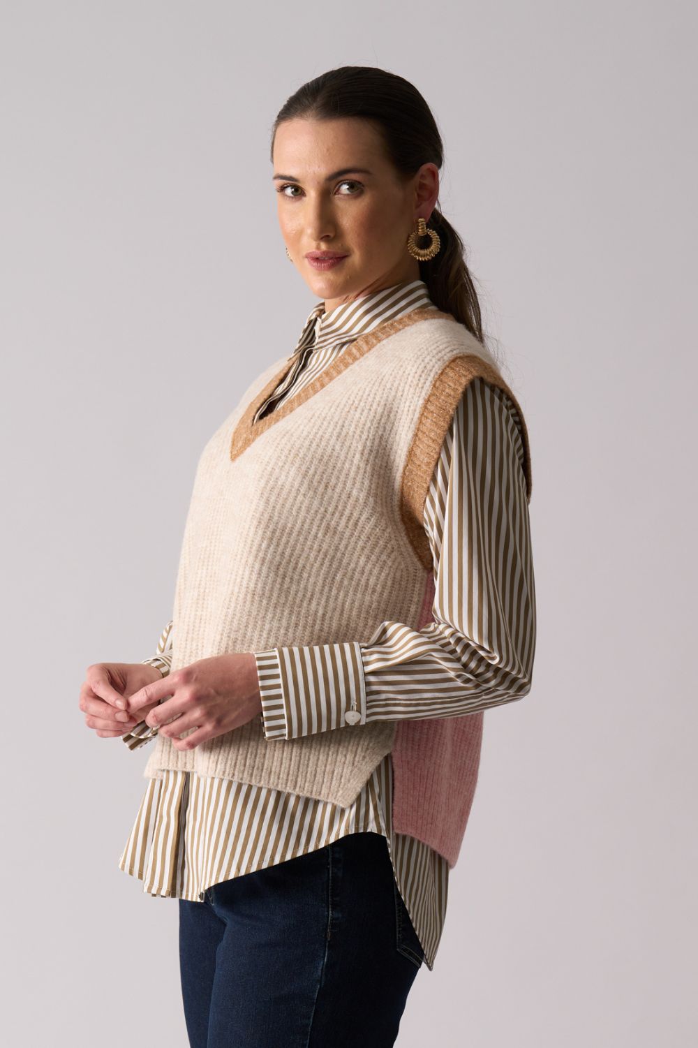 FOIL - FOIL Plush Love Vest | Pink Combo - Vest - Silvermaple Boutique 