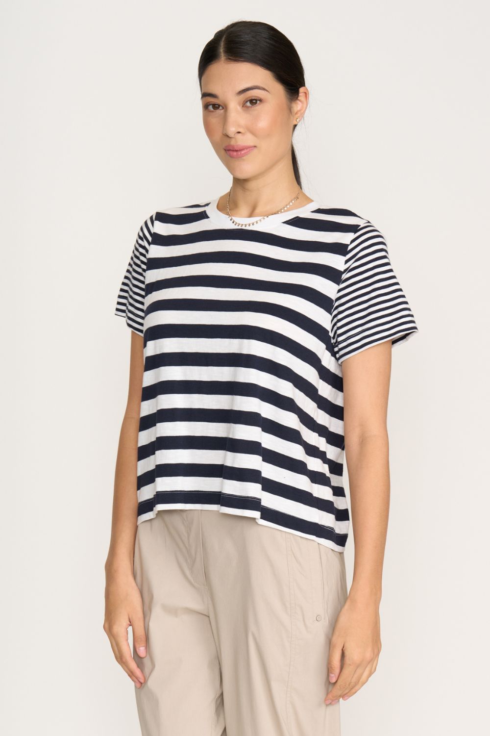 FOIL - FOIL Stripe Hype Tee | Stripe Mix - Top - Silvermaple Boutique 