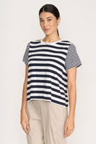 FOIL - FOIL Stripe Hype Tee | Stripe Mix - Top - Silvermaple Boutique 