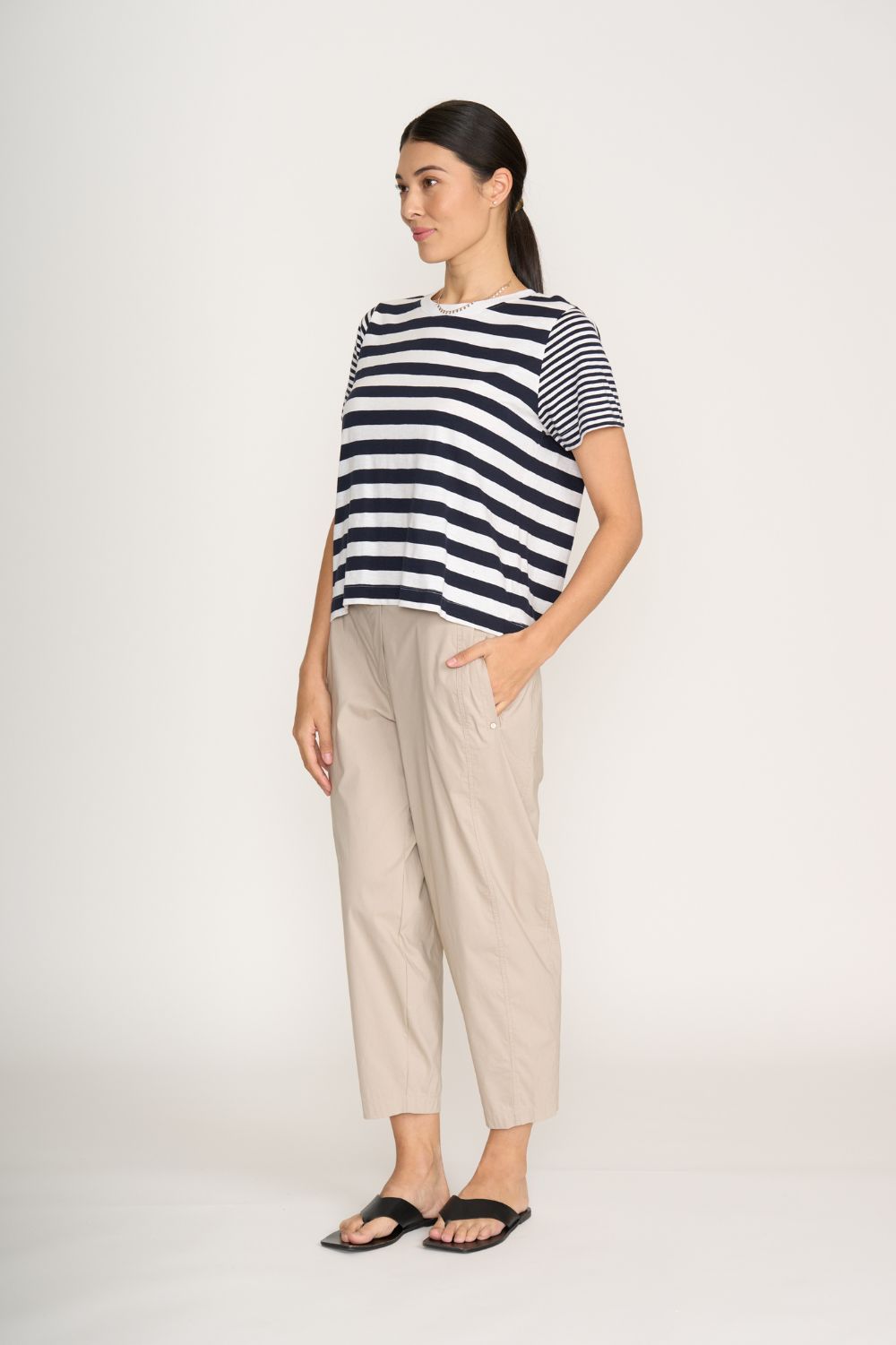 FOIL - FOIL Stripe Hype Tee | Stripe Mix - Top - Silvermaple Boutique 